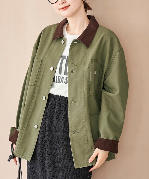 coen(コーエン)の「【SMITH’S(スミス)別注】カバーオールジャケット(カバーオール・レディース・ベージュ/ブラック/オリーブ・FREE)」の22枚目の写真
