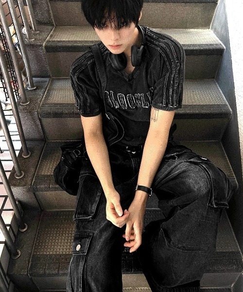 セール】バイダーパラシュートブラックウォッシュカーゴデニム（デニム