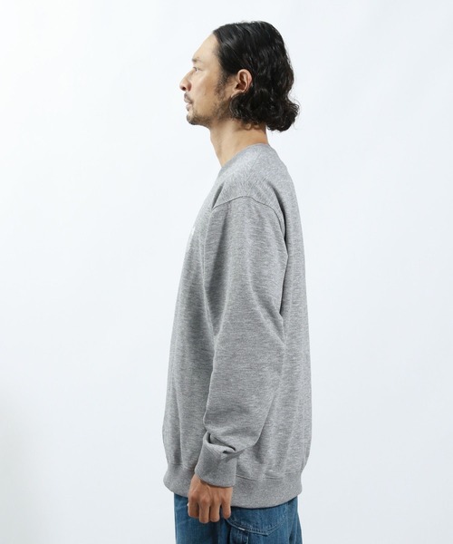 THE NORTH FACE(ザノースフェイス)の「THE NORTH FACE(ザ・ノース・フェイス)】スモールロゴヘザースウェットクルー(スウェット・メンズ・ブラック/グレー・MEDIUM/LARGE)」の7枚目の写真