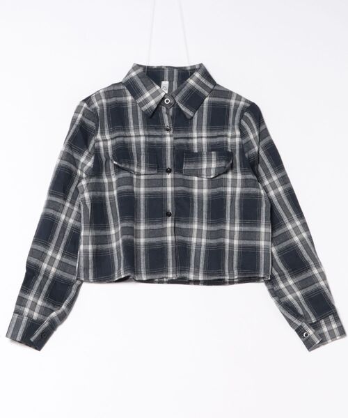 MAISON DE THERESE(メゾン ド テレーズ)の「ショートのチェックシャツ(シャツ/ブラウス・レディース・ベージュ/ネイビー・S/M/L)」の11枚目の写真
