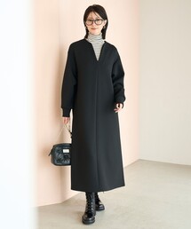 BEAUTY FORM JERSEY キーネックワンピース