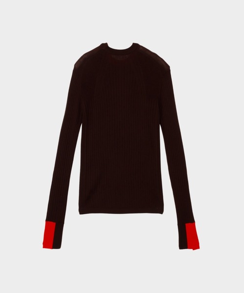 CINOH(チノ)の「CREW NECK TIGHT KNIT(ニット/セーター・レディース・チャコールグレー/ターコイズブルー/ブラウン・38)」の19枚目の写真