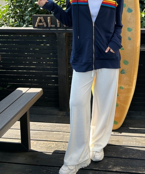 Loco Ocean（ロコオーシャン）の「あったかマシュマロタッチ ワイドリラックスパンツ（スウェットパンツ・レディース・グレー/ホワイト/ピンク・FREE）」の5枚目の写真