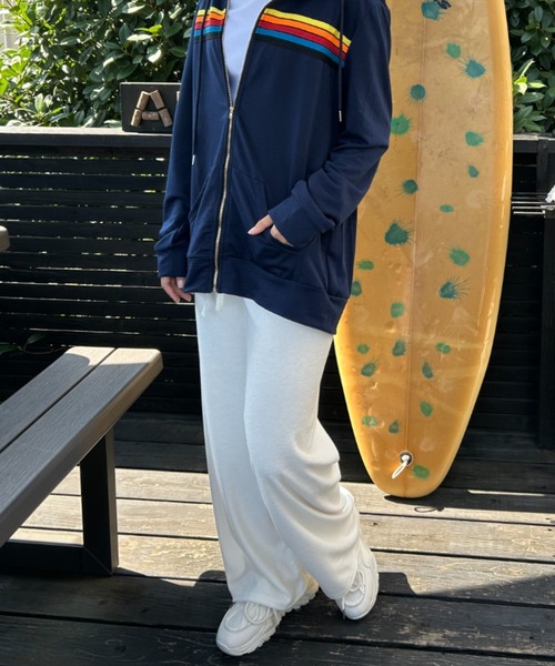 Loco Ocean（ロコオーシャン）の「あったかマシュマロタッチ ワイドリラックスパンツ（スウェットパンツ・レディース・グレー/ホワイト/ピンク・FREE）」の6枚目の写真
