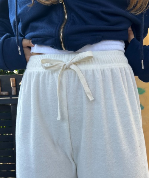 Loco Ocean（ロコオーシャン）の「あったかマシュマロタッチ ワイドリラックスパンツ（スウェットパンツ・レディース・グレー/ホワイト/ピンク・FREE）」の8枚目の写真