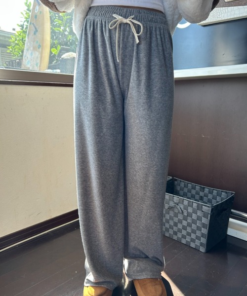 Loco Ocean（ロコオーシャン）の「あったかマシュマロタッチ ワイドリラックスパンツ（スウェットパンツ・レディース・グレー/ホワイト/ピンク・FREE）」の15枚目の写真