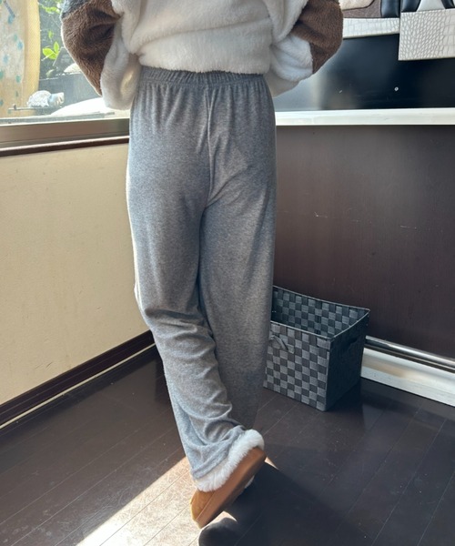 Loco Ocean（ロコオーシャン）の「あったかマシュマロタッチ ワイドリラックスパンツ（スウェットパンツ・レディース・グレー/ホワイト/ピンク・FREE）」の17枚目の写真