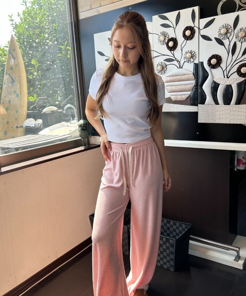 Loco Ocean（ロコオーシャン）の「あったかマシュマロタッチ ワイドリラックスパンツ（スウェットパンツ・レディース・グレー/ホワイト/ピンク・FREE）」の19枚目の写真