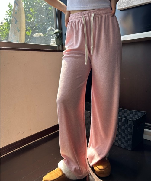 Loco Ocean（ロコオーシャン）の「あったかマシュマロタッチ ワイドリラックスパンツ（スウェットパンツ・レディース・グレー/ホワイト/ピンク・FREE）」の21枚目の写真