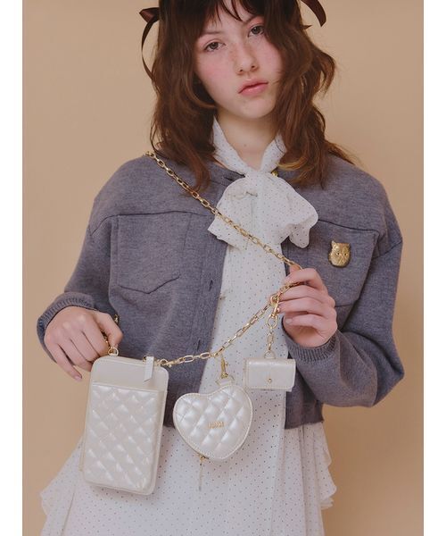 FURFUR(ファーファー)の「【USAGI ONLINE/ZOZOTOWN限定】キルティング3SETマルチショルダー(ショルダーバッグ・レディース・ピンク/モカ/イエロー/アイボリー/サックスブルー/ピンクベージュ/ブラック・F)」の18枚目の写真