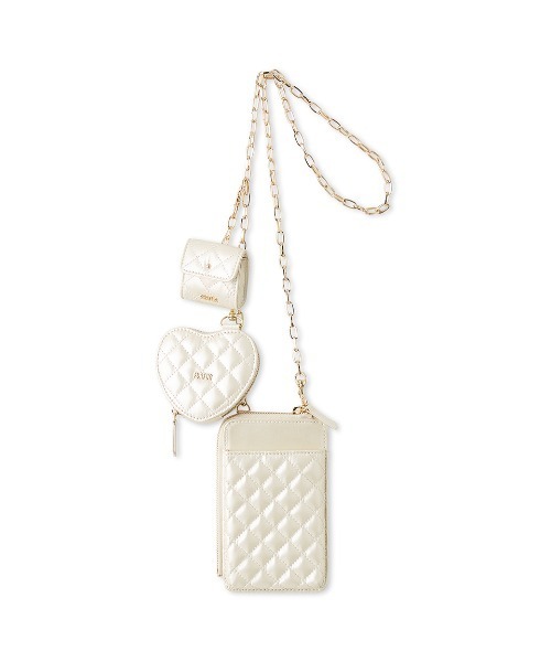 FURFUR(ファーファー)の「【USAGI ONLINE/ZOZOTOWN限定】キルティング3SETマルチショルダー(ショルダーバッグ・レディース・ピンク/モカ/イエロー/アイボリー/サックスブルー/ピンクベージュ/ブラック・F)」の2枚目の写真