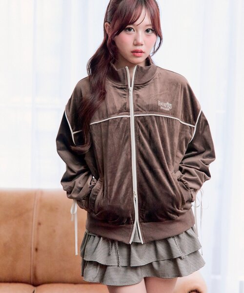 CORTEIZ コーテイズ ベロア トラックジャケット KEBOZ VELOUR TRACK JACKET GREEN 23FA-I（ケボズ ベロア