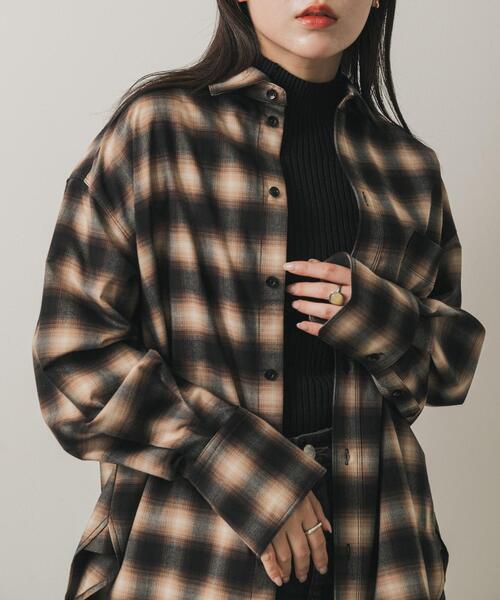 セール】オンブレチェックルーズシャツ（シャツ/ブラウス）｜SENSE OF