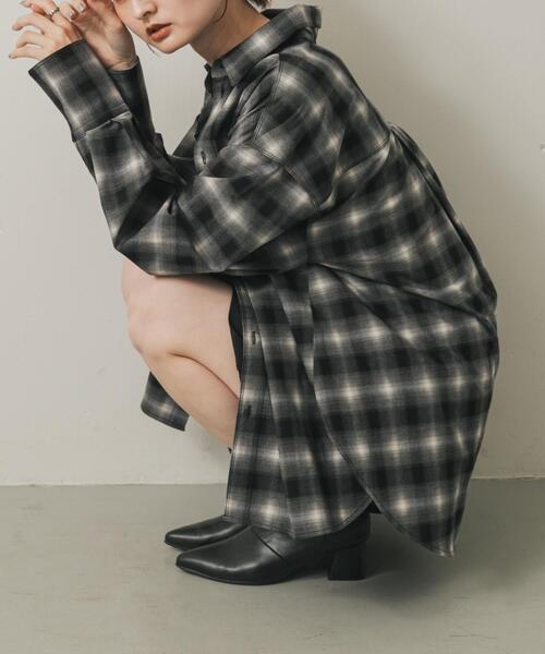 SENSE OF PLACE by URBAN RESEARCH（センスオブプレイスバイアーバンリサーチ）の「オンブレチェックルーズシャツ（シャツ/ブラウス・レディース・レッド系その他/ブラウン系その他/ブラック系その他・ONE）」の8枚目の写真