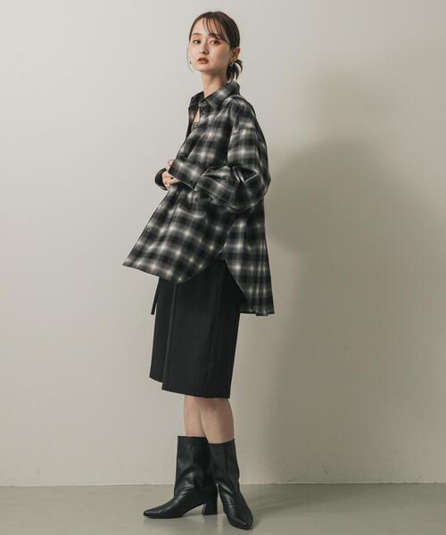 SENSE OF PLACE by URBAN RESEARCH（センスオブプレイスバイアーバンリサーチ）の「オンブレチェックルーズシャツ（シャツ/ブラウス・レディース・レッド系その他/ブラウン系その他/ブラック系その他・ONE）」の12枚目の写真