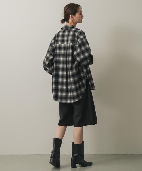 SENSE OF PLACE by URBAN RESEARCH（センスオブプレイスバイアーバンリサーチ）の「オンブレチェックルーズシャツ（シャツ/ブラウス・レディース・レッド系その他/ブラウン系その他/ブラック系その他・ONE）」の13枚目の写真