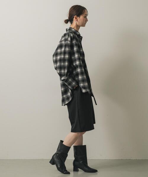 SENSE OF PLACE by URBAN RESEARCH（センスオブプレイスバイアーバンリサーチ）の「オンブレチェックルーズシャツ（シャツ/ブラウス・レディース・レッド系その他/ブラウン系その他/ブラック系その他・ONE）」の14枚目の写真
