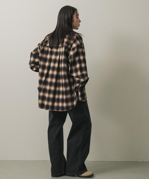 セール】オンブレチェックルーズシャツ（シャツ/ブラウス）｜SENSE OF