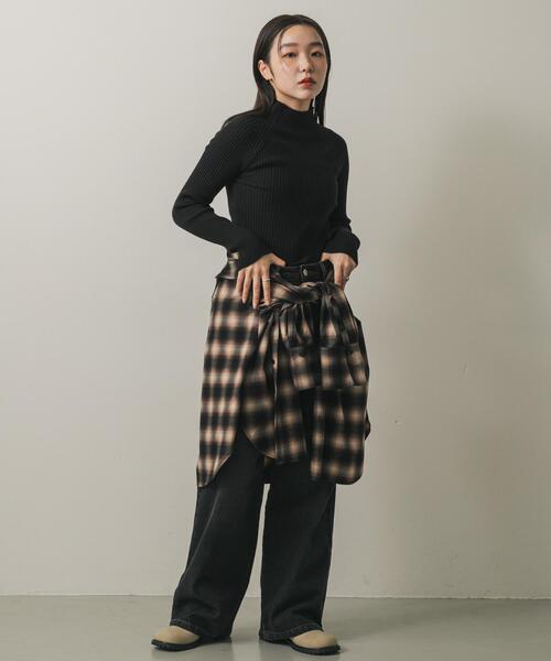 SENSE OF PLACE by URBAN RESEARCH（センスオブプレイスバイアーバンリサーチ）の「オンブレチェックルーズシャツ（シャツ/ブラウス・レディース・レッド系その他/ブラウン系その他/ブラック系その他・ONE）」の21枚目の写真