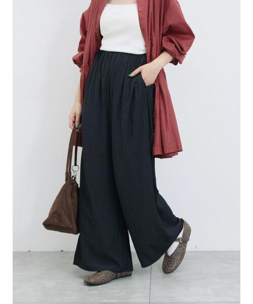 Samansa Mos2 blue(サマンサモスモスブルー)の「◎ビンテージサテンイージーパンツ(その他パンツ・レディース・ブラウン/ブラック/グレー・F)」の10枚目の写真