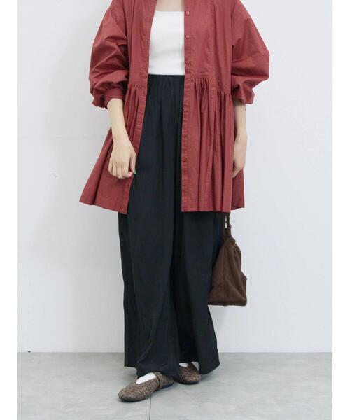 Samansa Mos2 blue(サマンサモスモスブルー)の「◎ビンテージサテンイージーパンツ(その他パンツ・レディース・ブラウン/ブラック/グレー・F)」の13枚目の写真