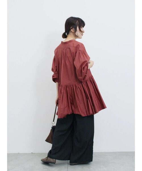 Samansa Mos2 blue(サマンサモスモスブルー)の「◎ビンテージサテンイージーパンツ(その他パンツ・レディース・ブラウン/ブラック/グレー・F)」の15枚目の写真