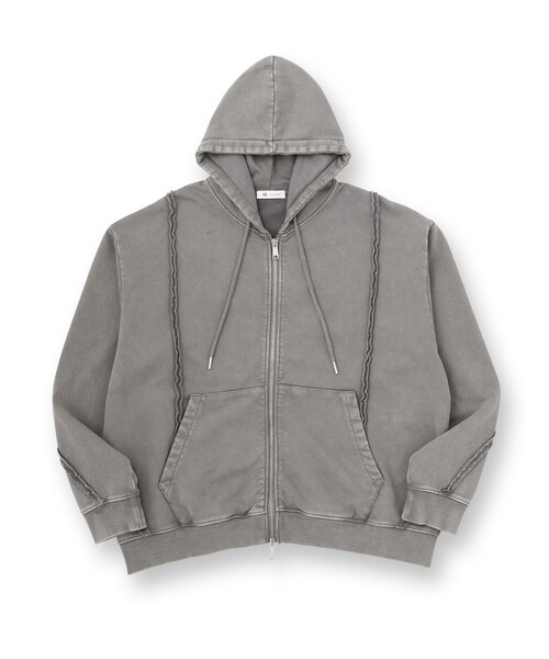 tk.TAKEO KIKUCHI(ティーケータケオキクチ)の「ヘヴィウェイトヴィンテージジップパーカ(パーカー・メンズ・グレー/ブラウン系その他/ブラック・03/02/01)」の4枚目の写真