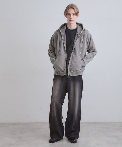 tk.TAKEO KIKUCHI(ティーケータケオキクチ)の「ヘヴィウェイトヴィンテージジップパーカ(パーカー・メンズ・グレー/ブラウン系その他/ブラック・03/02/01)」の7枚目の写真