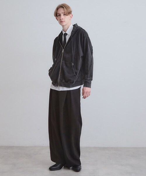 tk.TAKEO KIKUCHI(ティーケータケオキクチ)の「ヘヴィウェイトヴィンテージジップパーカ(パーカー・メンズ・グレー/ブラウン系その他/ブラック・03/02/01)」の13枚目の写真