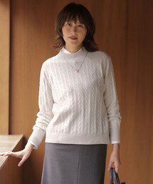 WOOL BLEND AIR ハイネック ニット