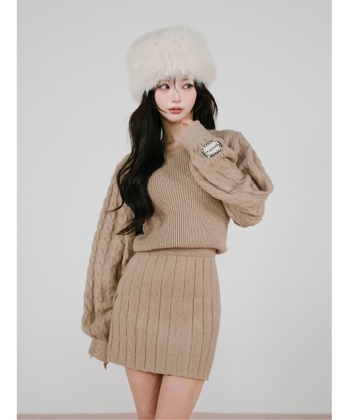 ハートオープンニットミニワンピース（ワンピース）｜Darich