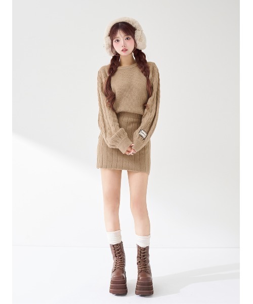 ハートオープンニットミニワンピース（ワンピース）｜Darich