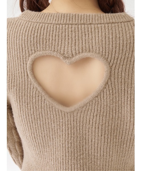 ハートオープンニットミニワンピース（ワンピース）｜Darich