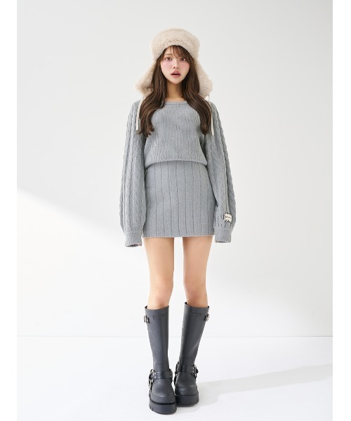 ハートオープンニットミニワンピース（ワンピース）｜Darich