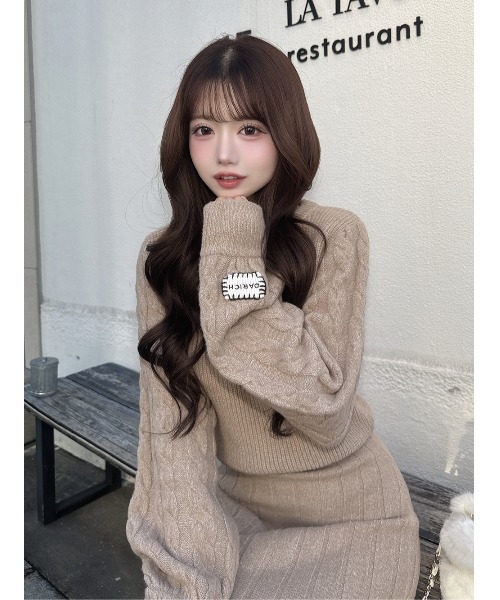 ハートオープンニットミニワンピース（ワンピース）｜Darich