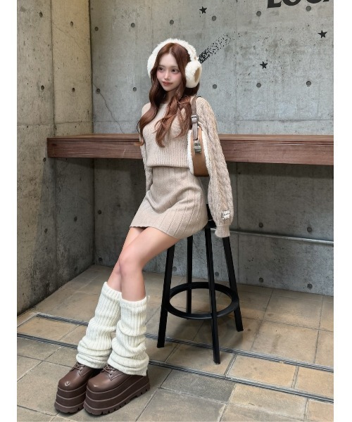 ハートオープンニットミニワンピース（ワンピース）｜Darich