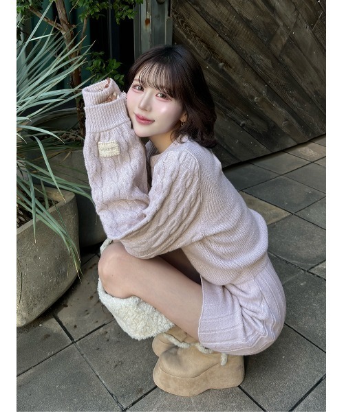 ハートオープンニットミニワンピース（ワンピース）｜Darich