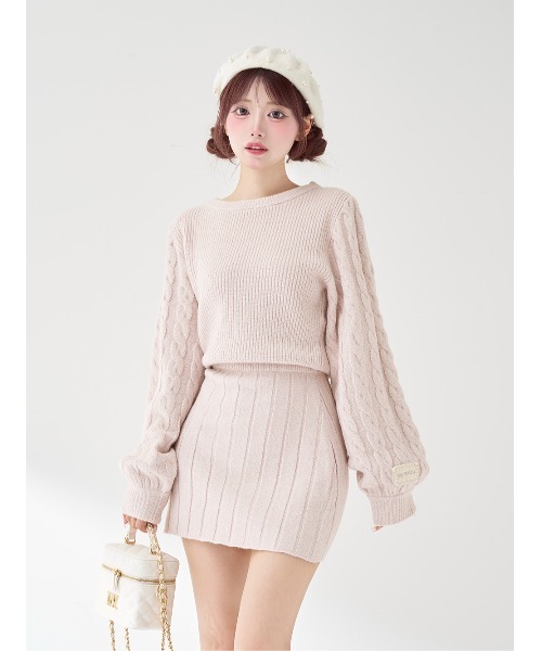 ハートオープンニットミニワンピース（ワンピース）｜Darich