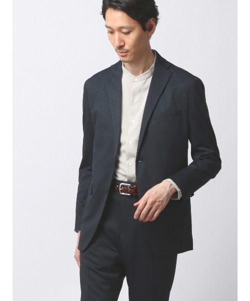 SUIT SQUARE（スーツスクエア）の「最高ジャケット ウォッシャブル NONIRON ストレッチ ハウンドトゥース（テーラードジャケット・メンズ・グレー系/ネイビー系・LL/L/M/S/3L）」の2枚目の写真