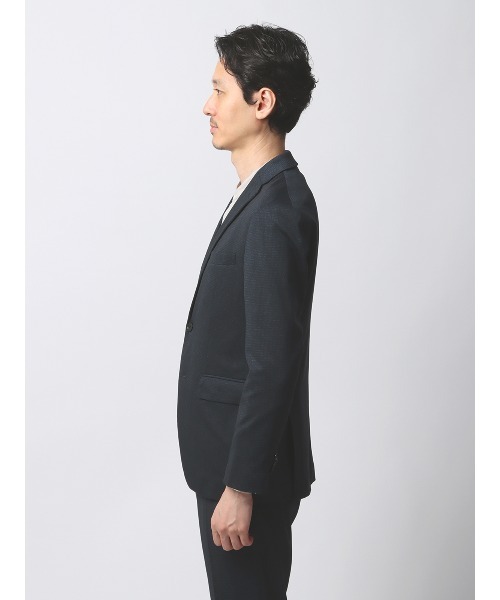 SUIT SQUARE（スーツスクエア）の「最高ジャケット ウォッシャブル NONIRON ストレッチ ハウンドトゥース（テーラードジャケット・メンズ・グレー系/ネイビー系・LL/L/M/S/3L）」の4枚目の写真