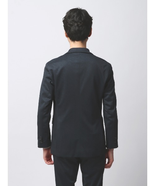 SUIT SQUARE（スーツスクエア）の「最高ジャケット ウォッシャブル NONIRON ストレッチ ハウンドトゥース（テーラードジャケット・メンズ・グレー系/ネイビー系・LL/L/M/S/3L）」の5枚目の写真