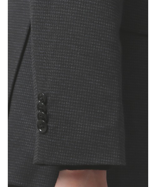 SUIT SQUARE（スーツスクエア）の「最高ジャケット ウォッシャブル NONIRON ストレッチ ハウンドトゥース（テーラードジャケット・メンズ・グレー系/ネイビー系・LL/L/M/S/3L）」の18枚目の写真