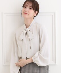 SHOO・LA・RUE | 【洗濯機可】すっきりバランスにこだわった リボンタイブラウス(シャツ/ブラウス)