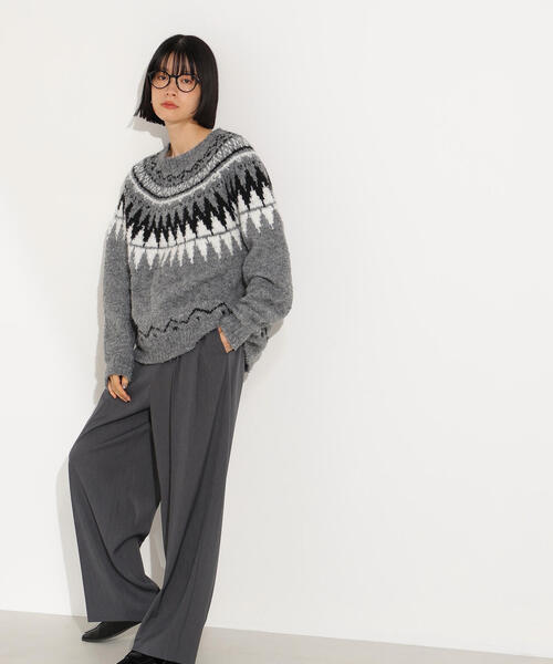 N.（N. Natural Beauty Basic）（エヌエヌナチュラルビューティーベーシック）の「ノルディックニット（ニット/セーター・レディース・ホワイト系その他/ブラウン系その他/グレー系その他・MEDIUM）」の20枚目の写真