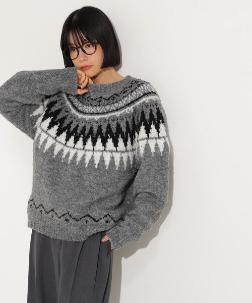 N.（N. Natural Beauty Basic）（エヌエヌナチュラルビューティーベーシック）の「ノルディックニット（ニット/セーター・レディース・ホワイト系その他/ブラウン系その他/グレー系その他・MEDIUM）」の16枚目の写真