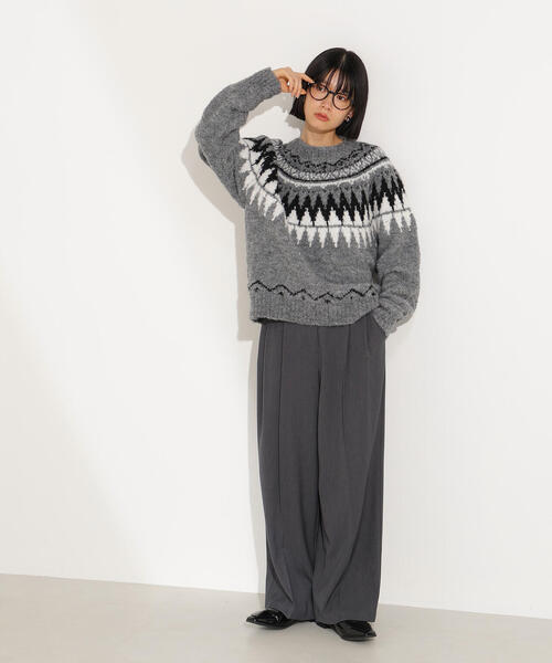 N.（N. Natural Beauty Basic）（エヌエヌナチュラルビューティーベーシック）の「ノルディックニット（ニット/セーター・レディース・ホワイト系その他/ブラウン系その他/グレー系その他・MEDIUM）」の15枚目の写真