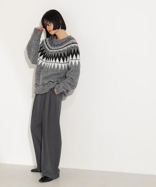 N.（N. Natural Beauty Basic）（エヌエヌナチュラルビューティーベーシック）の「ノルディックニット（ニット/セーター・レディース・ホワイト系その他/ブラウン系その他/グレー系その他・MEDIUM）」の14枚目の写真