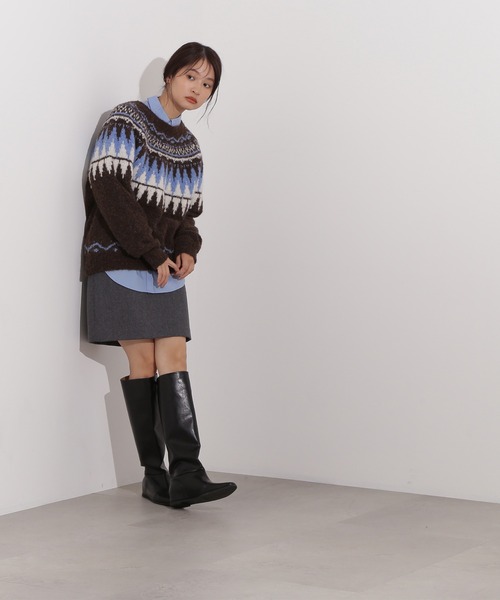 N.（N. Natural Beauty Basic）（エヌエヌナチュラルビューティーベーシック）の「ノルディックニット（ニット/セーター・レディース・ホワイト系その他/ブラウン系その他/グレー系その他・MEDIUM）」の6枚目の写真