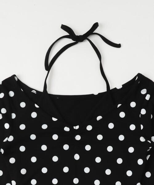 dispark（ディスパーク）の「DISPARK/【25年秋冬新作】ドッドレイヤードトップス（Tシャツ/カットソー・レディース・ブラック/ホワイト・FREE）」の14枚目の写真