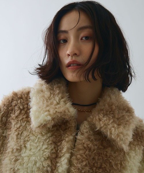 ELLEgirl（エルガール）の「ボリュームファーブルゾン【ELLEgirl/エルガール】（ブルゾン・レディース・ブラウン系その他/ブラウン・FREE）」の7枚目の写真